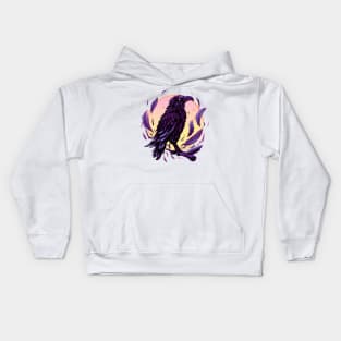 Pastel Goth Raven Kawaii Gothic Crow Kids Hoodie